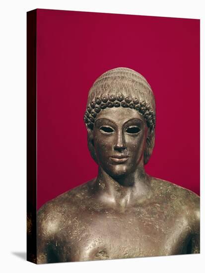 The Apollo of Piombino, Head of the Statue, Found in Benevento, Greek, circa 480 BC-null-Stretched Canvas