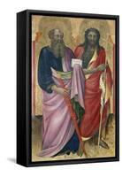 The Apostle Paul and John the Baptist, C.1418-20-Piero Di Alvaro-Framed Stretched Canvas