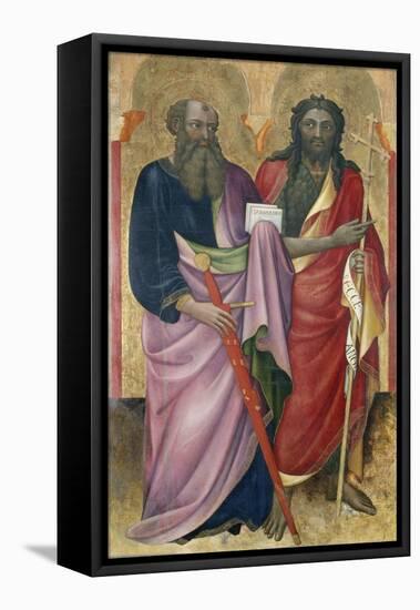 The Apostle Paul and John the Baptist, C.1418-20-Piero Di Alvaro-Framed Stretched Canvas