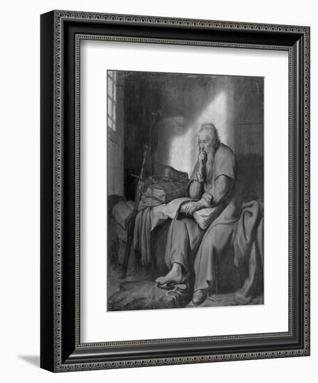 The Apostle Paul in Prison-Rembrandt van Rijn-Framed Giclee Print