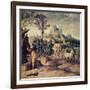 The Apostle Philip Baptizing the Eunuch, 16th Century-Jan van Scorel-Framed Giclee Print