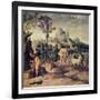 The Apostle Philip Baptizing the Eunuch, 16th Century-Jan van Scorel-Framed Giclee Print