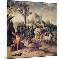 The Apostle Philip Baptizing the Eunuch, 16th Century-Jan van Scorel-Mounted Giclee Print