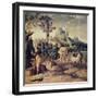 The Apostle Philip Baptizing the Eunuch, 16th Century-Jan van Scorel-Framed Giclee Print