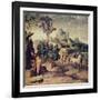 The Apostle Philip Baptizing the Eunuch, 16th Century-Jan van Scorel-Framed Giclee Print