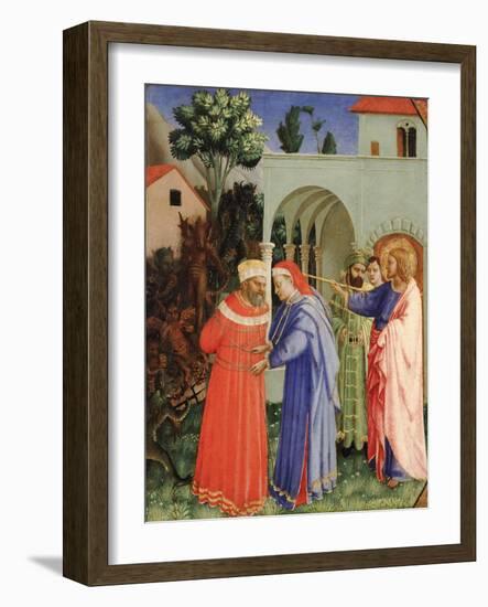 The Apostle Saint James the Greater Freeing the Magician Hermogenes-Fra Angelico-Framed Giclee Print