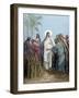 The Apostles Gathered Ears in the Day of Rest. Engraving. Colored.-Tarker-Framed Giclee Print