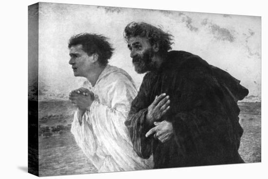 The Apostles Peter and John on the Morning of the Resurrection, 1926-Eugene Burnand-Stretched Canvas