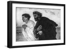 The Apostles Peter and John on the Morning of the Resurrection, 1926-Eugene Burnand-Framed Giclee Print