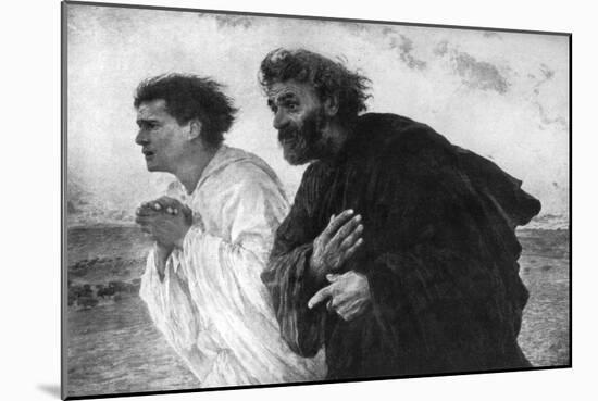 The Apostles Peter and John on the Morning of the Resurrection, 1926-Eugene Burnand-Mounted Premium Giclee Print