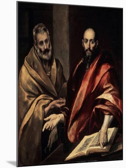 The Apostles St. Peter and St. Paul, 1587-1592-El Greco-Mounted Giclee Print