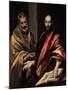 The Apostles St. Peter and St. Paul, 1587-1592-El Greco-Mounted Giclee Print