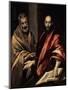 The Apostles St. Peter and St. Paul, 1587-1592-El Greco-Mounted Giclee Print