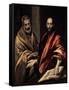 The Apostles St. Peter and St. Paul, 1587-1592-El Greco-Framed Stretched Canvas