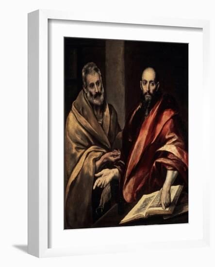 The Apostles St. Peter and St. Paul, 1587-1592-El Greco-Framed Giclee Print