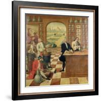 The Apothecary C. Morelot in His Pharmacy, 1751-C. Souville-Framed Giclee Print