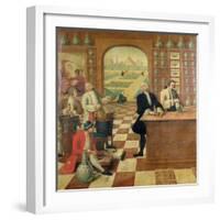 The Apothecary C. Morelot in His Pharmacy, 1751-C. Souville-Framed Giclee Print