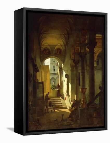 The Apothecary of a Cloister, 1823-Giovanni Migliara-Framed Stretched Canvas