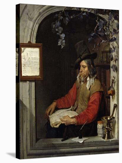 The Apothecary Or, the Chemist-Gabriel Metsu-Stretched Canvas