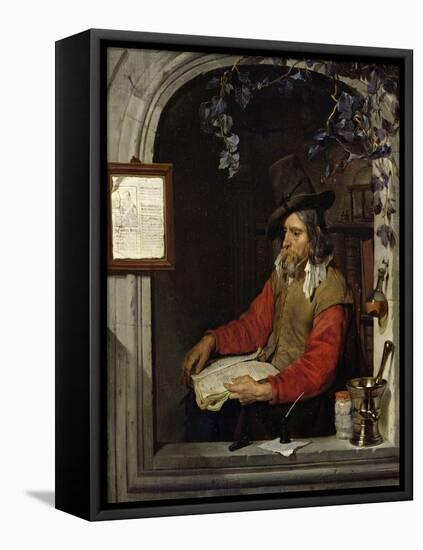 The Apothecary Or, the Chemist-Gabriel Metsu-Framed Stretched Canvas