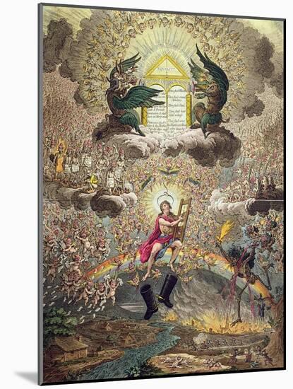 The Apotheosis of Hoche, Published by Hannah Humphrey in 1798-James Gillray-Mounted Giclee Print