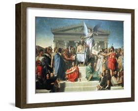 The Apotheosis of Homer, 1827-Jean-Auguste-Dominique Ingres-Framed Giclee Print