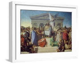 The Apotheosis of Homer, 1827-Jean-Auguste-Dominique Ingres-Framed Giclee Print