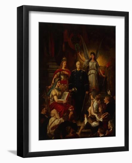 The Apotheosis of Prince Bismarck, 1890-Ludwig Rudow-Framed Giclee Print