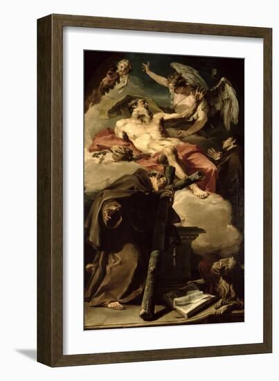 The Apotheosis of St. Jerome with St. Peter of Alcantara and an Unidentified Franciscan-Giovanni Battista Pittoni-Framed Giclee Print