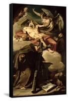 The Apotheosis of St. Jerome with St. Peter of Alcantara and an Unidentified Franciscan-Giovanni Battista Pittoni-Framed Stretched Canvas