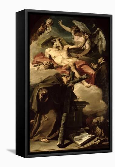 The Apotheosis of St. Jerome with St. Peter of Alcantara and an Unidentified Franciscan-Giovanni Battista Pittoni-Framed Stretched Canvas