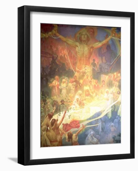 The Apotheosis of the Slavs, from the 'Slav Epic', 1926-Alphonse Mucha-Framed Giclee Print