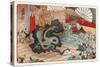 The Apparition Of Shichi-Menjin At Mt. Minobu-Kuniyoshi Utagawa-Stretched Canvas