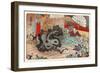 The Apparition Of Shichi-Menjin At Mt. Minobu-Kuniyoshi Utagawa-Framed Art Print