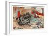 The Apparition Of Shichi-Menjin At Mt. Minobu-Kuniyoshi Utagawa-Framed Art Print