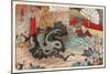 The Apparition Of Shichi-Menjin At Mt. Minobu-Kuniyoshi Utagawa-Mounted Art Print