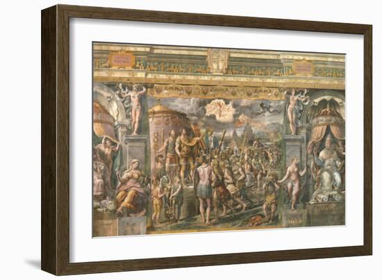 The Apparition of the Cross to the Emperor Constantine, 1517-1524-Gianfrancesco Penni-Framed Giclee Print