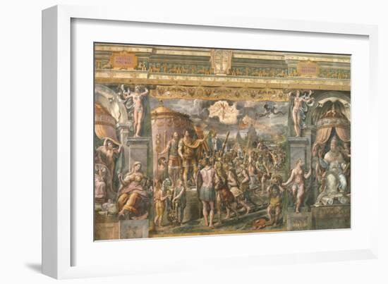 The Apparition of the Cross to the Emperor Constantine, 1517-1524-Gianfrancesco Penni-Framed Giclee Print