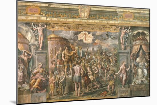 The Apparition of the Cross to the Emperor Constantine, 1517-1524-Gianfrancesco Penni-Mounted Giclee Print