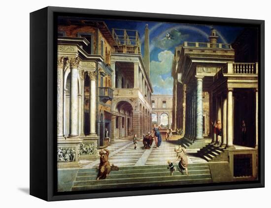 The Apparition of the Sibyl to Caesar Augustus, 1535-Paris Bordone-Framed Stretched Canvas