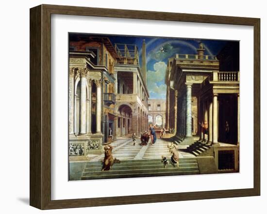 The Apparition of the Sibyl to Caesar Augustus, 1535-Paris Bordone-Framed Giclee Print