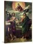 The Apparition of the Virgin to the Saints John the Baptist and St. John the Evangelist-Dosso Dossi-Stretched Canvas
