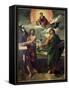 The Apparition of the Virgin to the Saints John the Baptist and St. John the Evangelist-Dosso Dossi-Framed Stretched Canvas