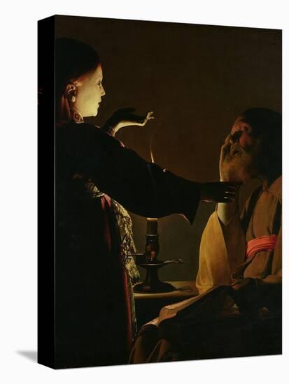 'The Appearance of the Angel to St. Joseph', also known as 'The Dream of St. Joseph', 1652-Georges de La Tour-Stretched Canvas
