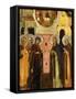 The Appearance of the Holy Mother of God to Saints Sergei and Nikon, 18th Century-null-Framed Stretched Canvas