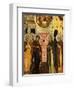 The Appearance of the Holy Mother of God to Saints Sergei and Nikon, 18th Century-null-Framed Giclee Print