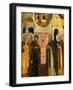 The Appearance of the Holy Mother of God to Saints Sergei and Nikon, 18th Century-null-Framed Giclee Print