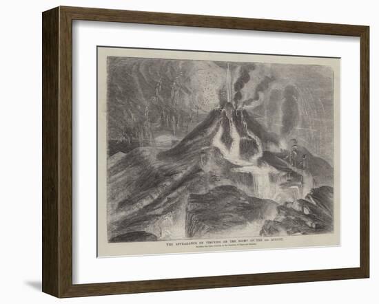The Appearance of Vesuvius on the Night of the 23 August-null-Framed Giclee Print