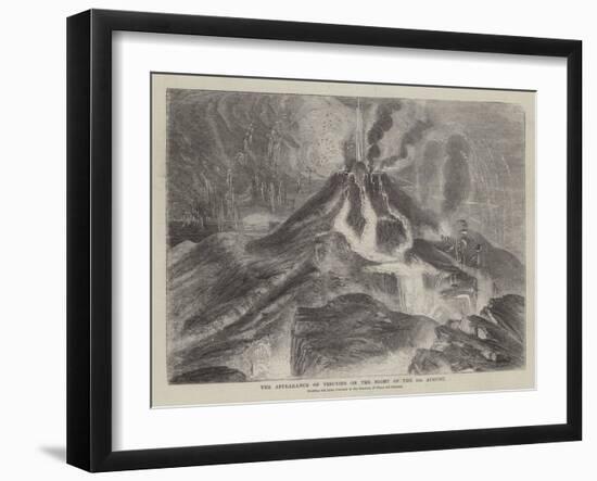 The Appearance of Vesuvius on the Night of the 23 August-null-Framed Giclee Print