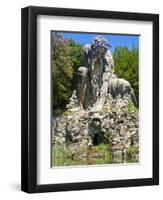 The Appennine Colossus By Giambologna, Villa Di Pratolino, Vaglia, Firenze Province, Tuscany, Italy-Nico Tondini-Framed Premium Photographic Print